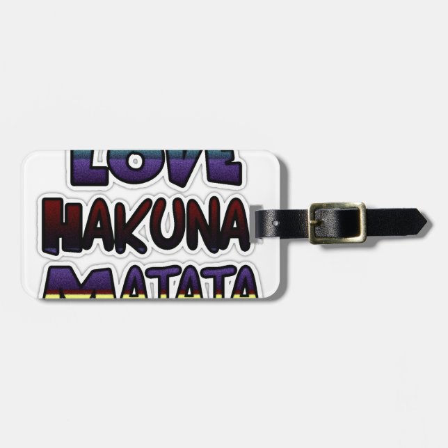 Étiquette À Bagage Beau Hakuna Matata Art Print (Devant horizontal)