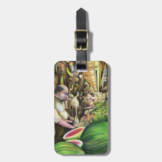 Étiquette À Bagage Beaucoup d'hommes, beaucoup de melons (Devant Vertical)