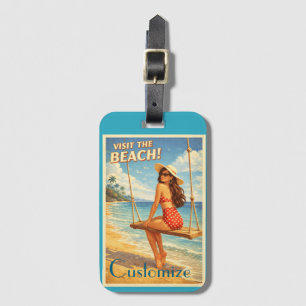 Étiquette À Bagage Beauté de bain rétro vintage Thunder_Cove