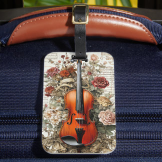 Étiquette À Bagage Beauté de violon, générée par l'intelligence artif
