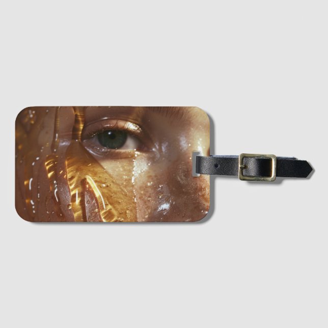 Étiquette À Bagage Beauté Honey Drip – Portraits dorés sensuels de fe (Devant Horizontal)