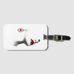 Étiquette À Bagage Beauté Silencieuse –  Art monochrome au fusain ave