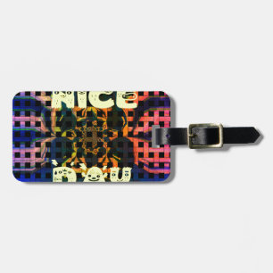 Étiquette À Bagage Beautiful have a Nice Day Text Print vecteur