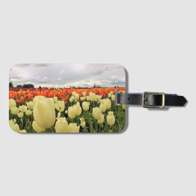 Étiquette À Bagage Beautiful Tulip Field (Devant Horizontal)