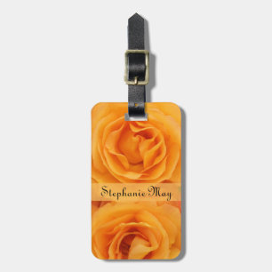 Étiquette À Bagage Beaux roses de thé hybrides jaune-orange de