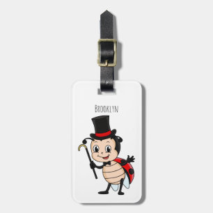 Étiquette À Bagage Bébé mignon avec chapeau et dessin animé de cravat