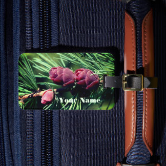 Étiquette À Bagage Bébé Miniature Pine Cônes Nature Personnalisée