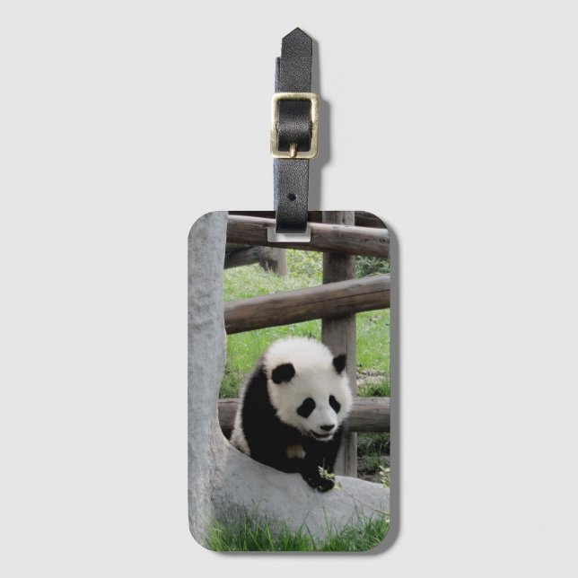 Étiquette À Bagage Bébé Panda Mignon (Devant Vertical)