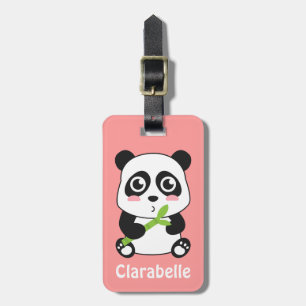 Étiquette À Bagage Bébé Panda Mignon et Câlin