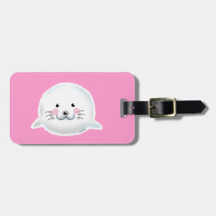Étiquette À Bagage Bébé phoque pelucheux mignon