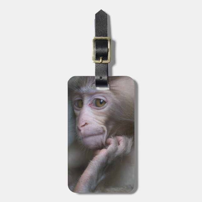Étiquette À Bagage Bébé singe (Devant Vertical)