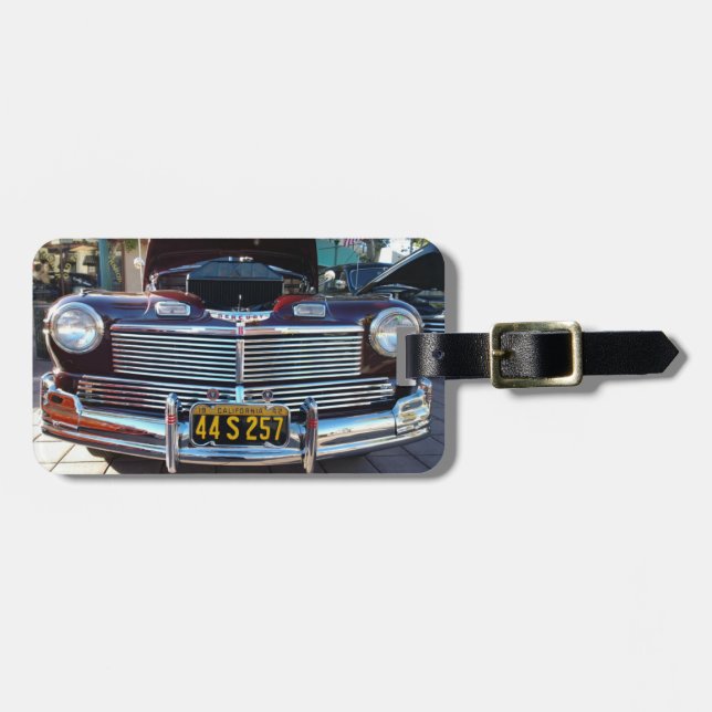 Étiquette À Bagage Belle Chrome Grille de Mercure classique voiture (Devant horizontal)