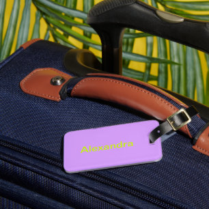 Étiquette À Bagage Belle couleur solide Lilac