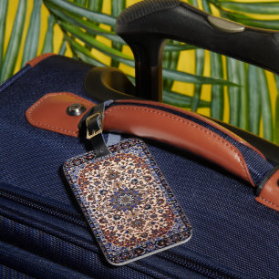 Étiquette À Bagage Belle moquette design turquoise