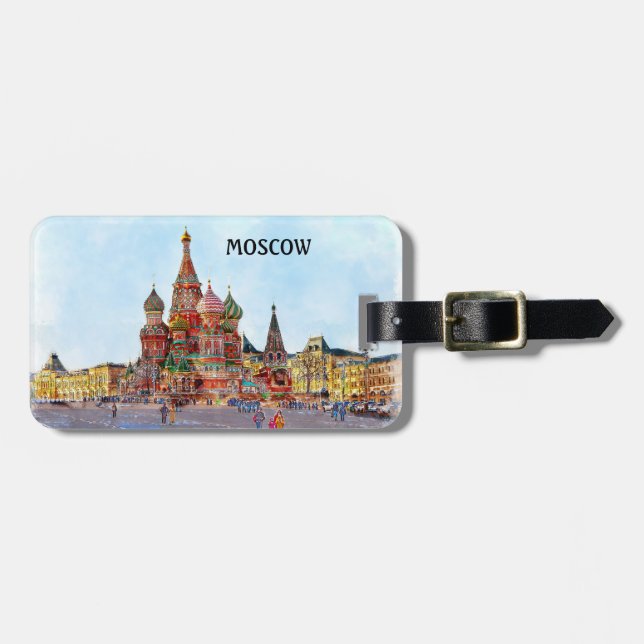 Étiquette À Bagage Belle Moscou (Devant horizontal)