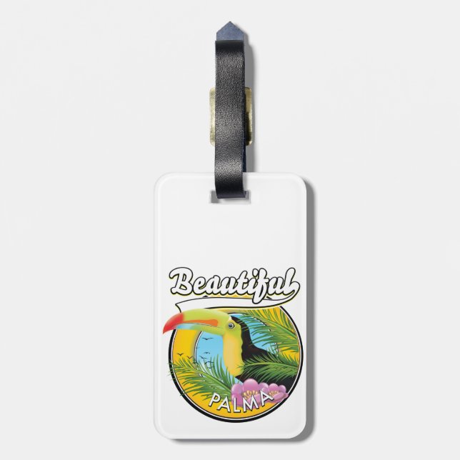 Étiquette À Bagage Belle Palma, logo toucan (Dos Vertical)