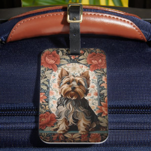 Étiquette À Bagage Belle Yorkie Yorkshire Terrier Portrait
