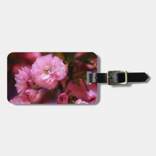 Étiquette À Bagage Belles fleurs de cerisiers rose printemps