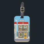 Étiquette À Bagage Belles maisons portugaises avec tuiles ou azulejos<br><div class="desc">Lorsque vous vous promenez dans les rues anciennes de Lisbonne, Porto ou d'autres villes portugaises, vous découvrirez que l'histoire et la modernité se marient harmonieusement, laissant des souvenirs indélébiles à tous ceux qui visitent. Chaque ville possède des trésors architecturaux, mais le charme des vieilles maisons portugaises avec balcons en fer...</div>