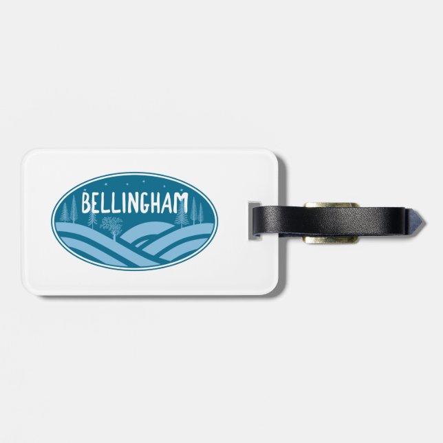 Étiquette À Bagage Bellingham Washington Extérieur (Dos horizontal)
