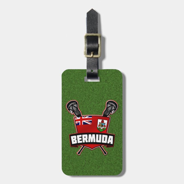 Étiquette À Bagage Bermudan Lacrosse Modèle de balise de bagage (Devant Vertical)