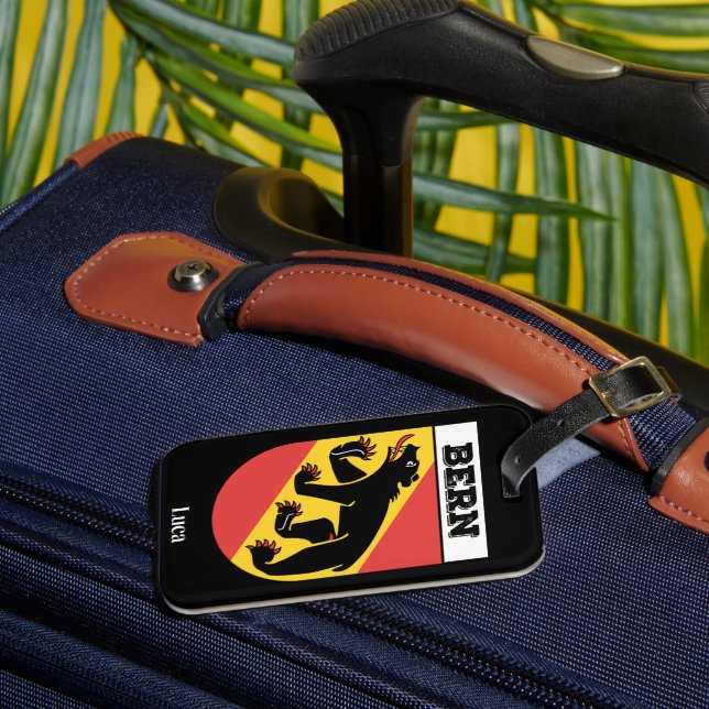 Étiquette À Bagage Berne, Suisse | Armoiries des cantons suisses (Insitu Rectoal 3)