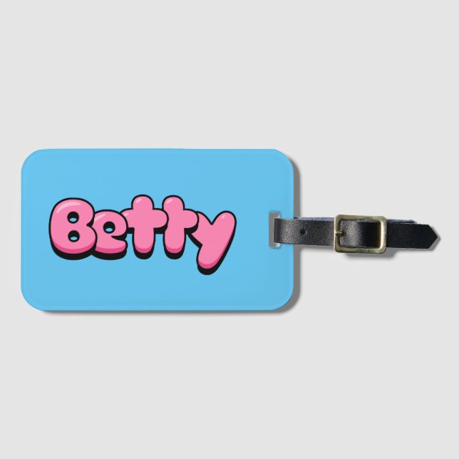 Étiquette À Bagage Betty (Devant Horizontal)