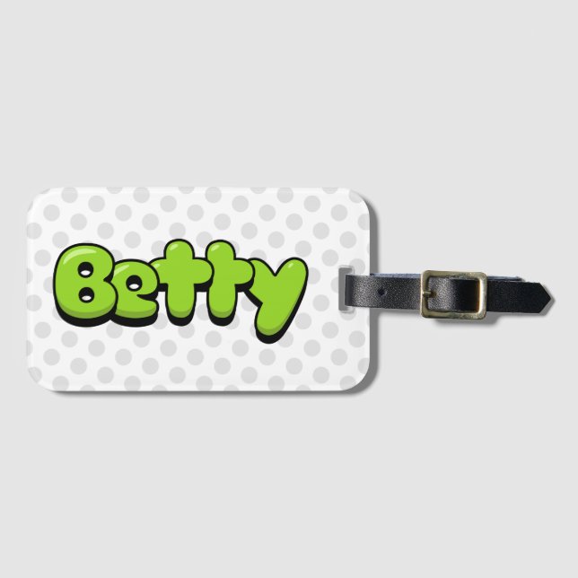 Étiquette À Bagage Betty (Devant Horizontal)