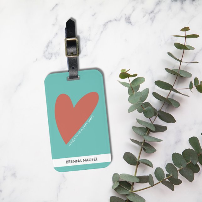 Étiquette À Bagage Bible du Coeur personnalisée Verse Foi chrétienne  (Créateur téléchargé)