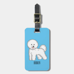 Étiquette À Bagage Bichon frise dog dessin animé