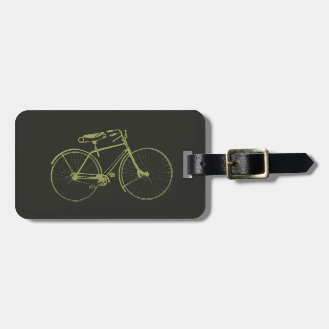 Étiquette À Bagage Bicyclette d'aquarelle (Devant horizontal)