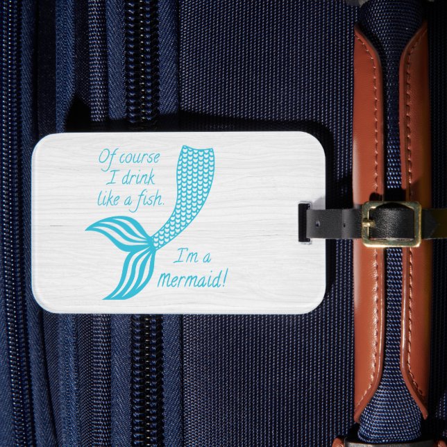 Étiquette À Bagage Bien sûr que je bois comme un poisson, je suis une (Insitu Rectoal 4)