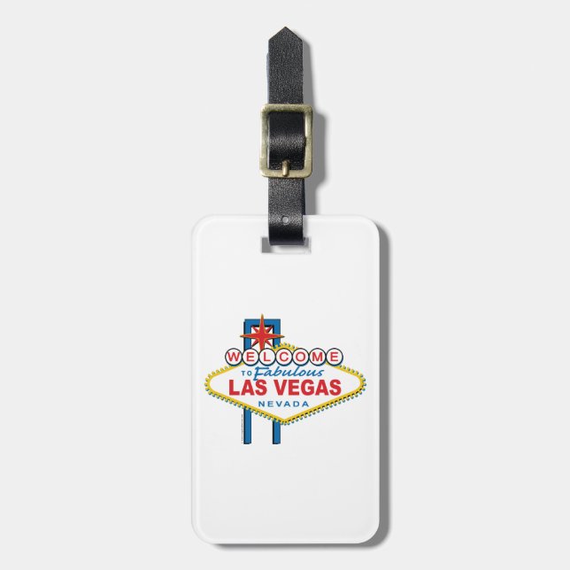 Étiquette À Bagage Bienvenue à Las Vegas (Devant Vertical)