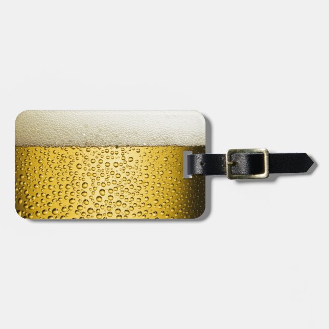 Étiquette À Bagage Bière Bulles Ale Ambrée Boisson (Devant horizontal)