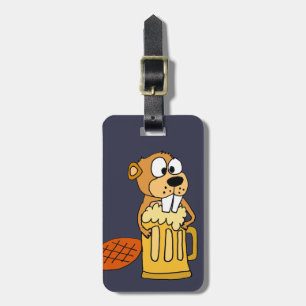 Étiquette À Bagage Bière potable de castor drôle