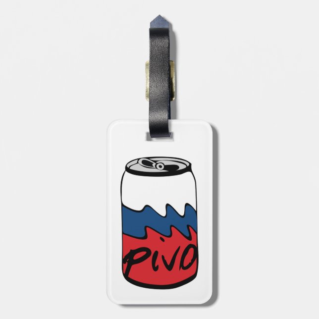 Étiquette À Bagage Bière tchèque (Pivo) (Dos Vertical)