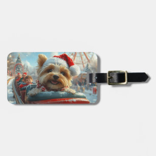 Étiquette À Bagage Biewer Terrier Dog Roller Dessous de verre Noël