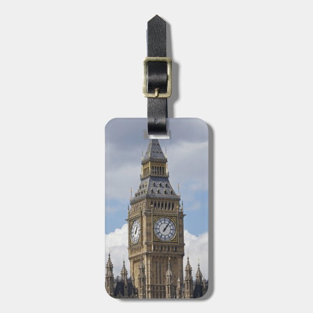 Étiquette À Bagage Big Ben et les Chambres du Parlement, Londres, (Devant Vertical)