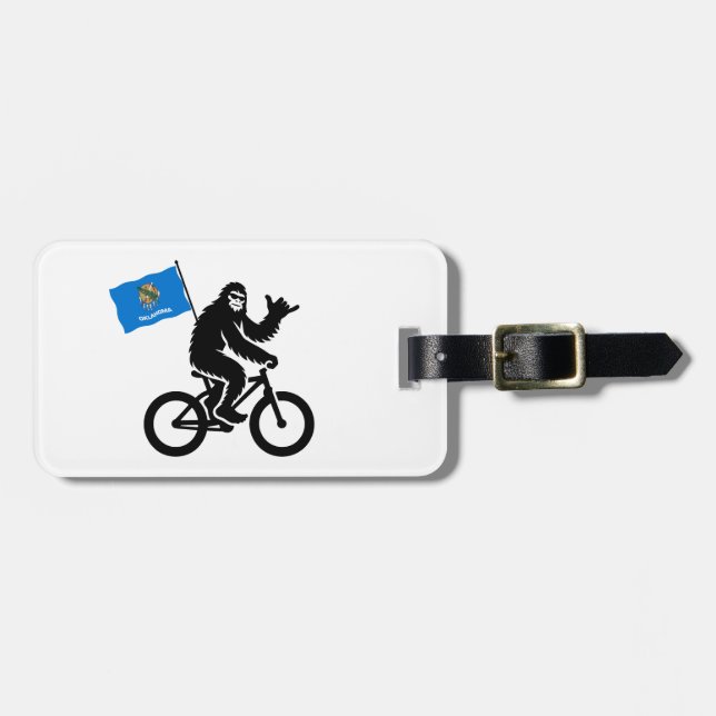 Étiquette À Bagage Bigfoot Cyclisme Drapeau de l'Oklahoma (Devant horizontal)