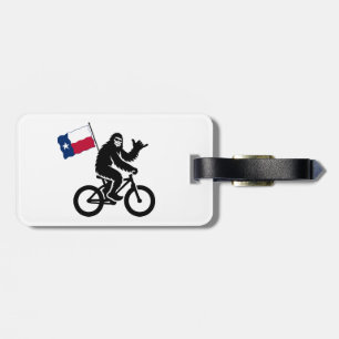 Étiquette À Bagage Bigfoot Cyclisme Drapeau du Texas