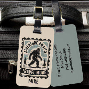 Étiquette À Bagage BigFoot Sasquatch Funny squatchy Forest Vintage