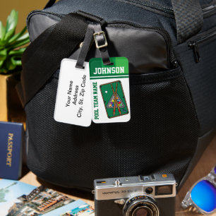 Étiquette À Bagage Billard boules 🎱 et bâton de piscine
