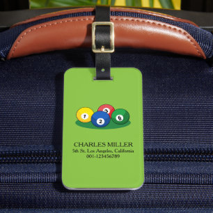 Étiquette À Bagage Billiard Pool Snooker Balls Personnaliser