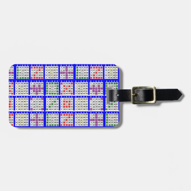 Étiquette À Bagage Bingo Jeu Motifs Grand (Devant horizontal)
