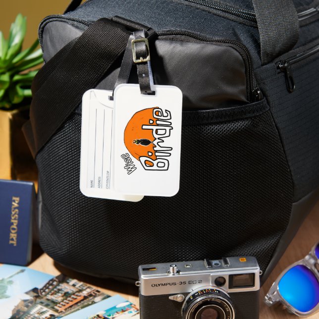 Étiquette À Bagage Birdie (Recto & Verso)