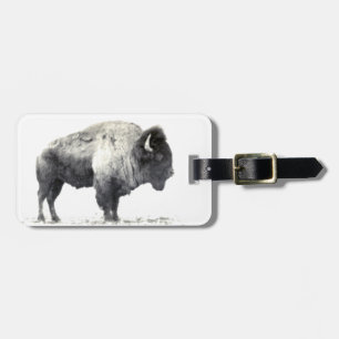 Étiquette À Bagage Bison de plaines