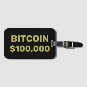 Étiquette À Bagage Bitcoin 100000 Célébration