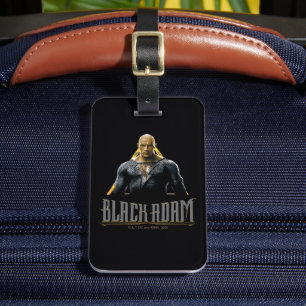 Étiquette À Bagage Black Adam Character and Name Graphic