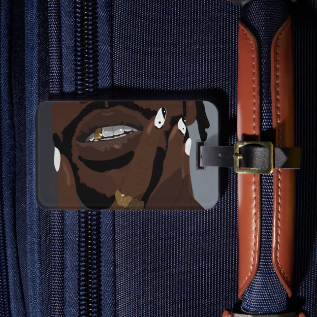 Étiquette À Bagage Black couple artwork art (Black love) (Insitu Rectoal 4)