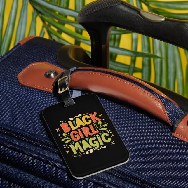 Étiquette À Bagage Black Girl Magic : Force, beauté et excellence (Insitu Rectoal 1)